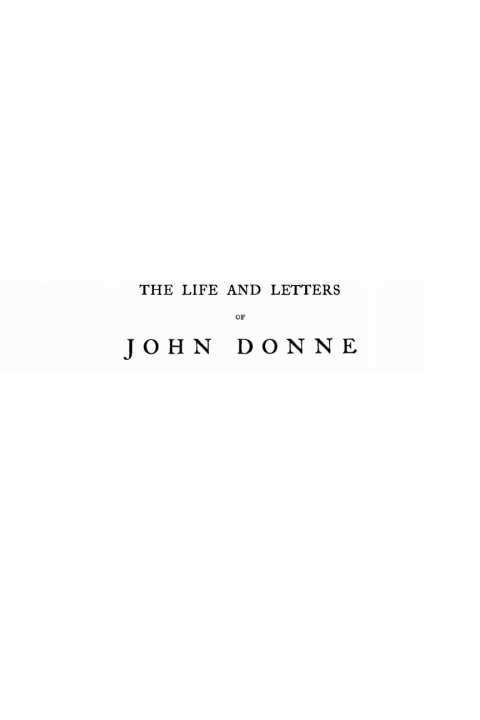 Cover image for book The Life and Letters of John Donne, Vol II