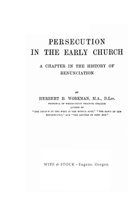 Cover image for book Persecution in the Early Church