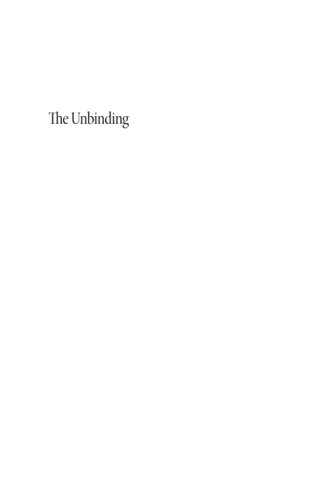 Cover image for book The Unbinding