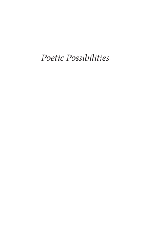 Cover image for book Poetic Possibilities