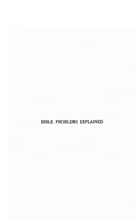 Cover image for book Bible Problems Explained