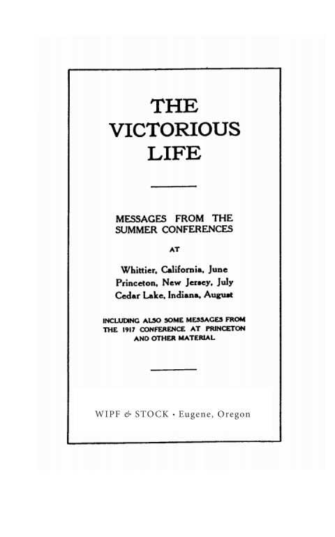 Cover image for book The Victorious Life