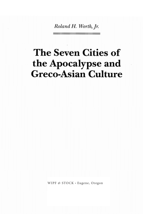Cover image for book The Seven Cities of the Apocalypse and Greco-Asian Culture