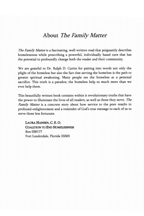 Cover image for book The Family Matter