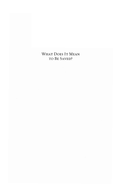 Cover image for book What Does it Mean to Be Saved?