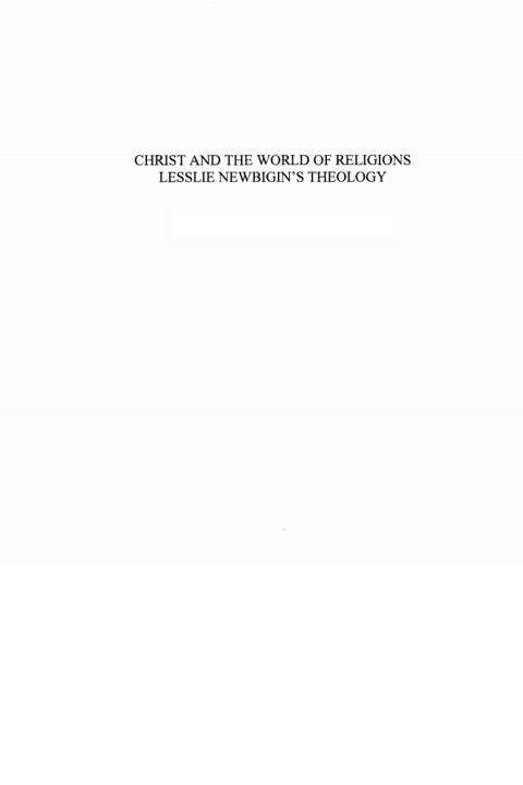 Cover image for book Christ and the World of Religions