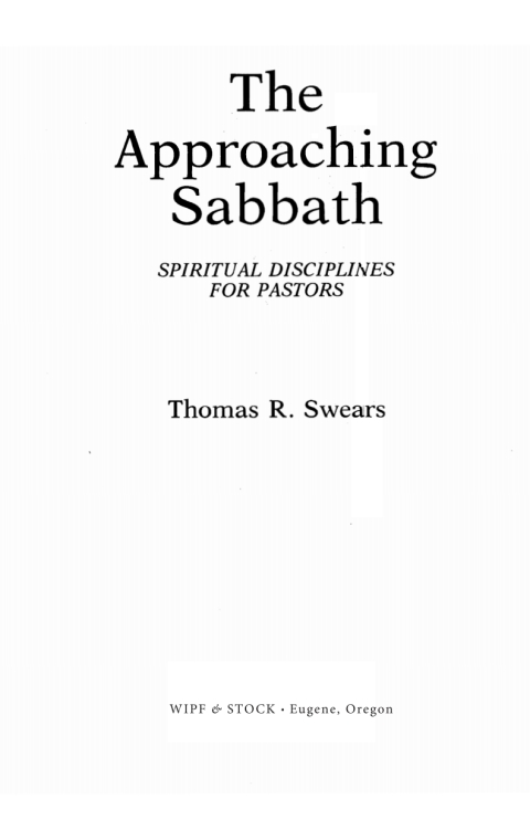 Cover image for book The Approaching Sabbath