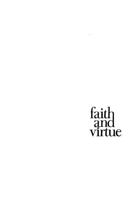 Cover image for book Faith and Virtue