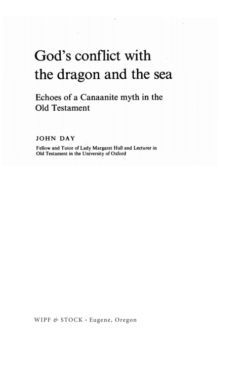 Cover image for book God's Conflict with the Dragon and the Sea