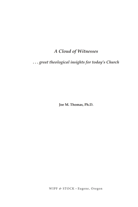 Cover image for book A Cloud of Witnesses