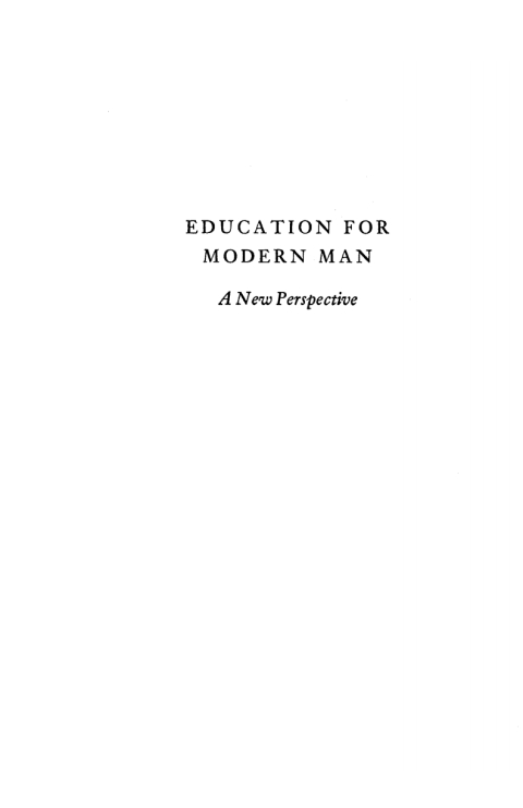 Cover image for book Education for Modern Man