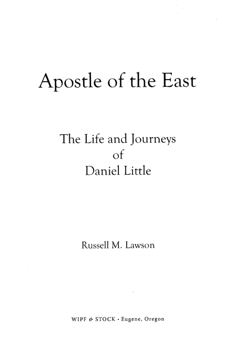 Cover image for book Apostle of the East