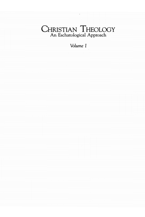 Cover image for book Christian Theology, Volume One