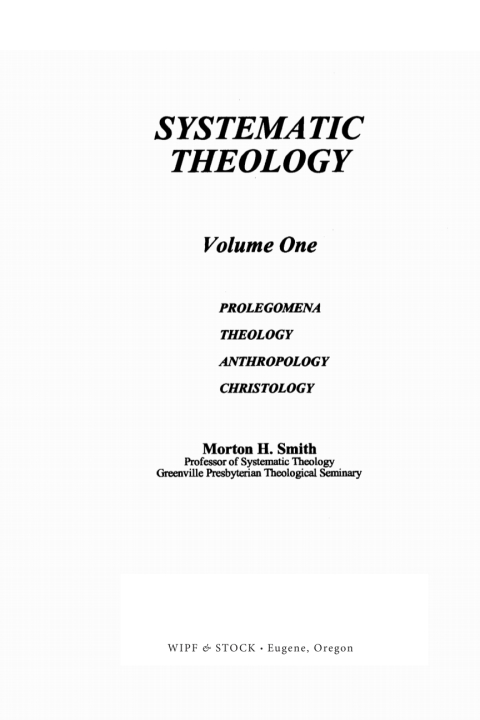Cover image for book Systematic Theology, Volume One