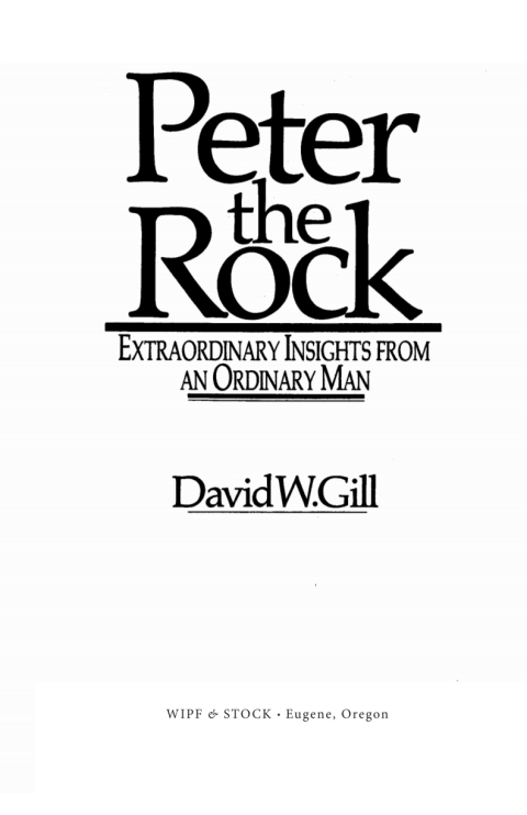 Cover image for book Peter the Rock