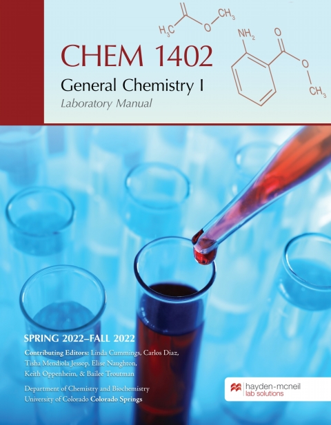 Cover image for book Chem 1402 General Chemistry I Laboratory Manual - Spring 2022-Fall 2022 - UCCS