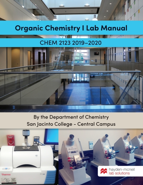 Cover image for book Organic Chemistry I Lab Manual CHEM 2123 - San Jacinto College