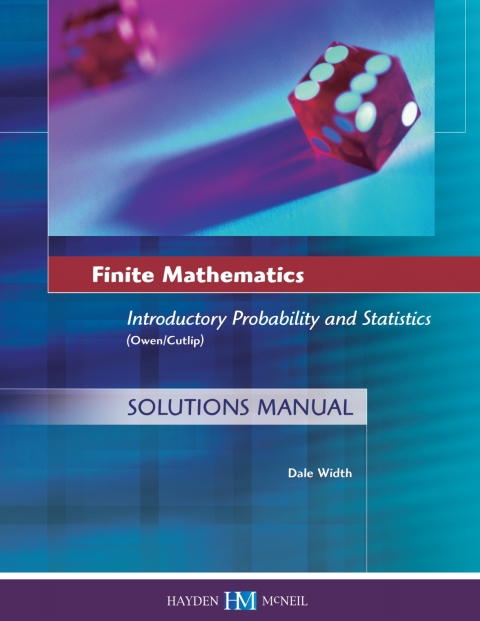 Cover image for book Finite Mathematics: Introductory Probability and Statistics Solutions Manual - Central Washington University
