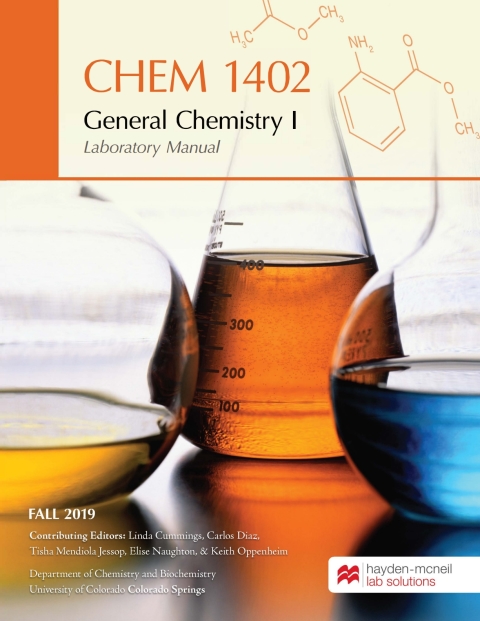 Cover image for book Chem 1402 General Chemistry Lab Manual - University of Colorado Colorado Springs