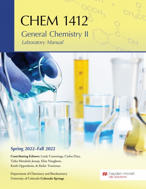 Cover image for book Chem 1412 General Chemistry II Laboratory Manual - Spring 2022-Fall 2022 - UCCS