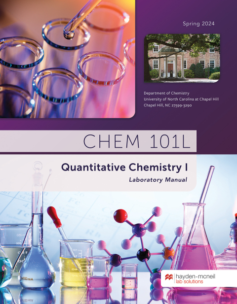 Cover image for book CHEM 101L Quantitative Chemistry I Manual - UNC Chapel Hill