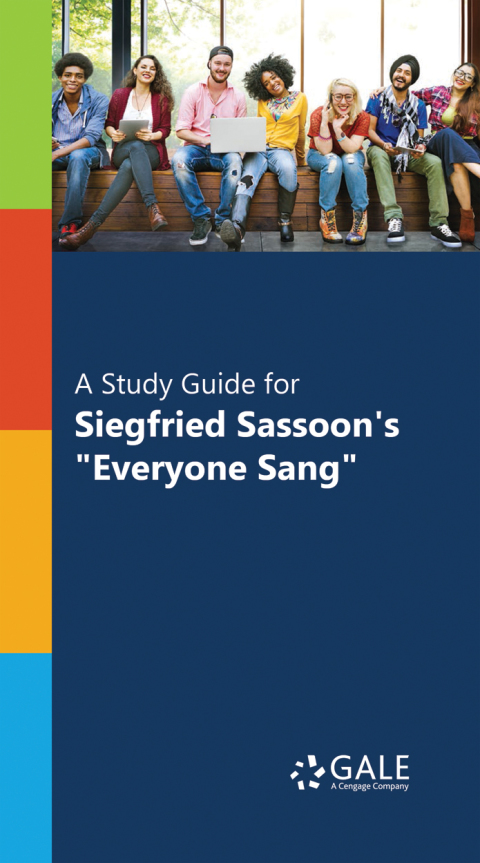 Cover image for book A Study Guide for Siegfried Sassoon's "Everyone Sang"