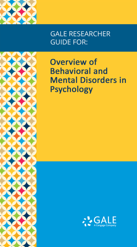 Cover image for book Gale Researcher Guide for: Overview of Behavioral and Mental Disorders in Psychology
