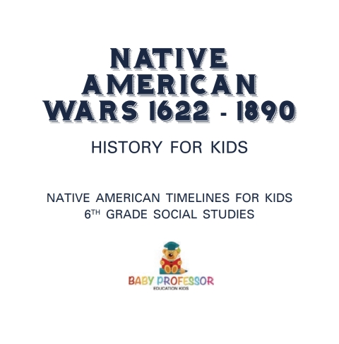 Cover image for book Native American Wars 1622 - 1890 - History for Kids | Native American Timelines for Kids | 6th Grade Social Studies