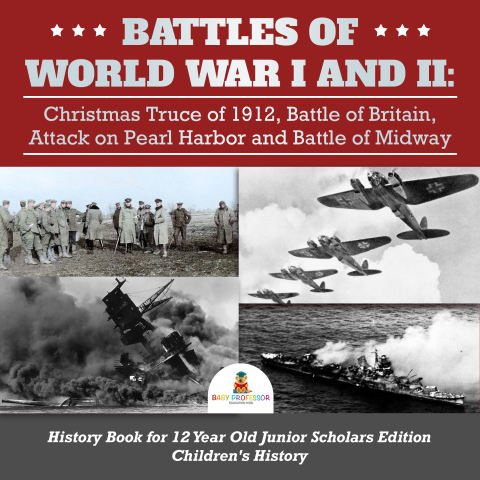 Cover image for book Battles of World War I and II : Christmas Truce of 1912, Battle of Britain, Attack on Pearl Harbor and Battle of Midway | History Book for 12 Year Old Junior Scholars Edition | Children's History