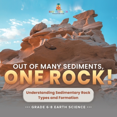 Cover image for book Out of Many Sediments, One Rock! Understanding Sedimentary Rock Types and Formation | Grade 6-8 Earth Science
