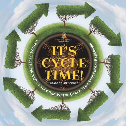 Cover image for book It's Cycle Time! Carbon Cycle, Nitrogen Cycle and Water Cycle in an Ecosystem Explained | Grade 6-8 Life Science