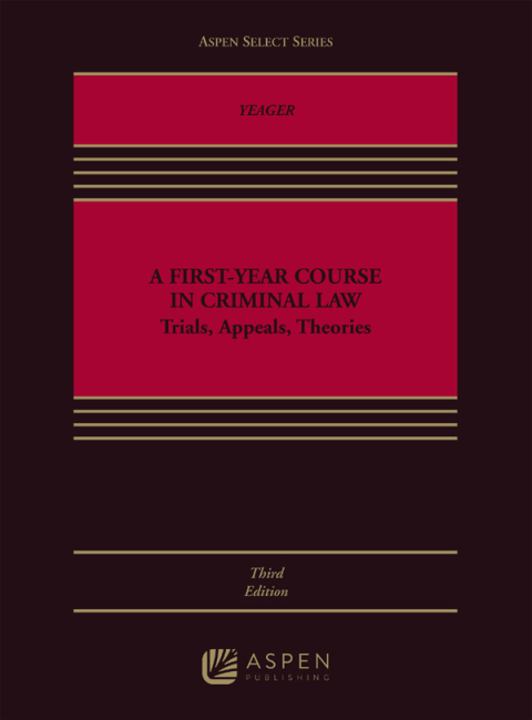 Cover image for book First-Year Course in Criminal Law