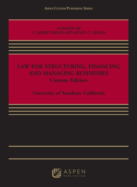 Cover image for book Law for Structuring, Financing and Managing Businesses