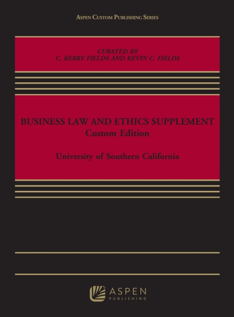 Cover image for book CUSTOM PRINT EBOOK: USC FIELDS BUSINESS LAW AND ETHICS 1E