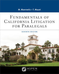 Cover image: Fundamentals of California Litigation for Paralegals 7th edition 9781543817201