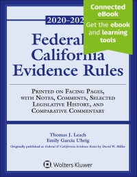 صورة الغلاف: Federal and California Evidence Rules 9781543830347