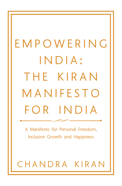 Cover image for book Empowering India:  the Kiran Manifesto for India