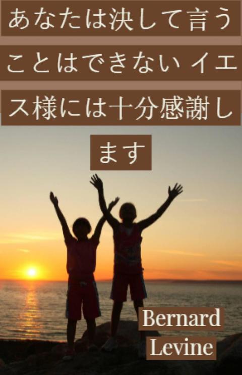 Cover image for book あなたは決して言うことはできない イエス様には十分感謝します