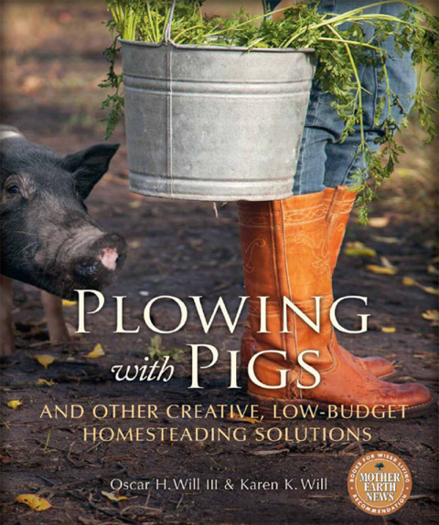 Cover image for book Plowing with Pigs and Other Creative, Low-Budget Homesteading Solutions