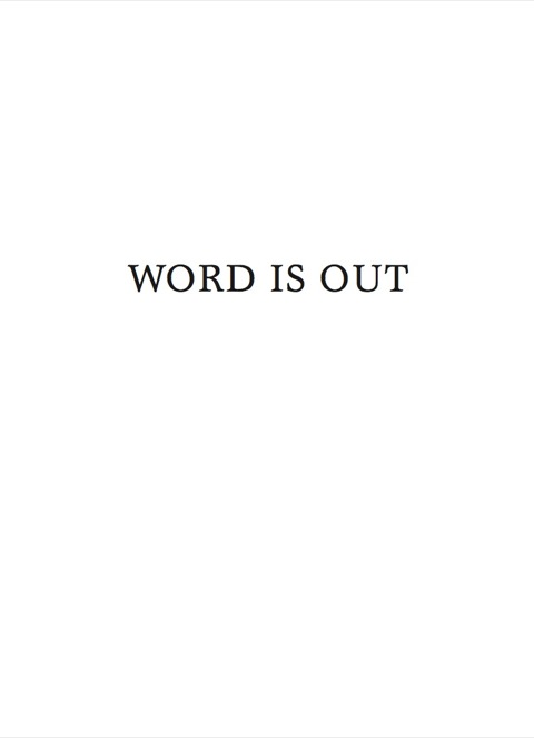 Cover image for book Word is Out