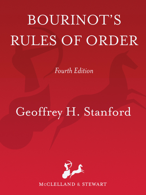 Cover image for book Bourinot's Rules of Order