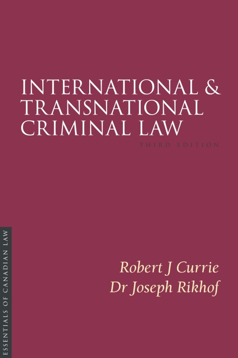 Cover image for book International and Transnational Criminal Law 3/e