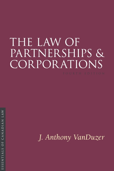 Cover image for book The Law of Partnerships and Corporations, Fourth Edition