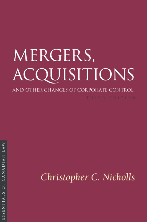 Cover image for book Mergers, Acquisitions and Other Changes of Corporate Control, 3/e