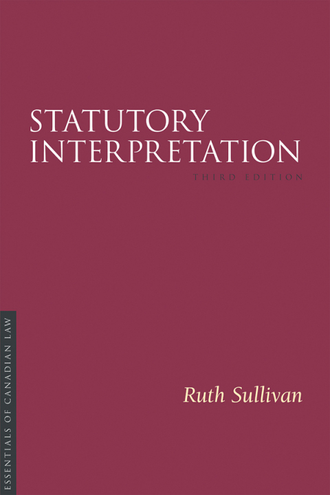 Cover image for book Statutory Interpretation 3/e