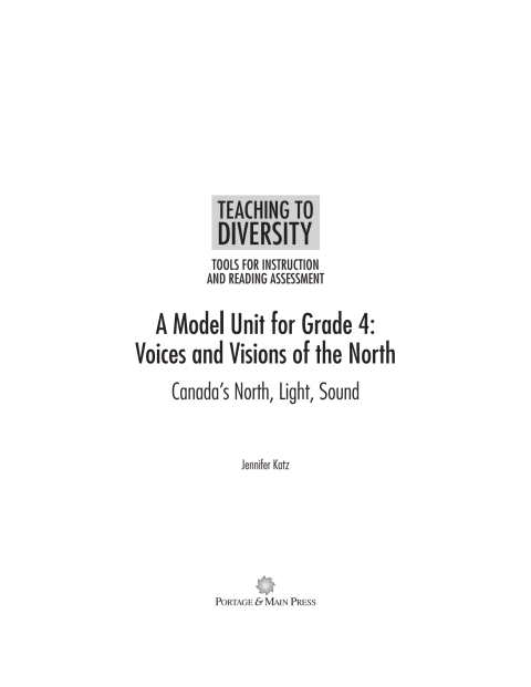 Cover image for book A Model Unit For Grade 4: Voices and Visions of the North