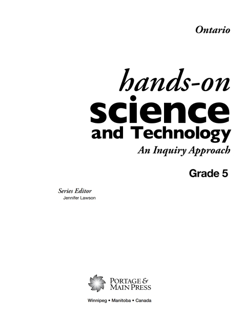 Cover image for book Hands-On Science and Technology for Ontario, Grade 5