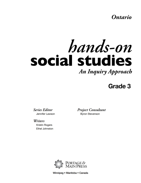 Cover image for book Hands-On Social Studies for Ontario, Grade 3