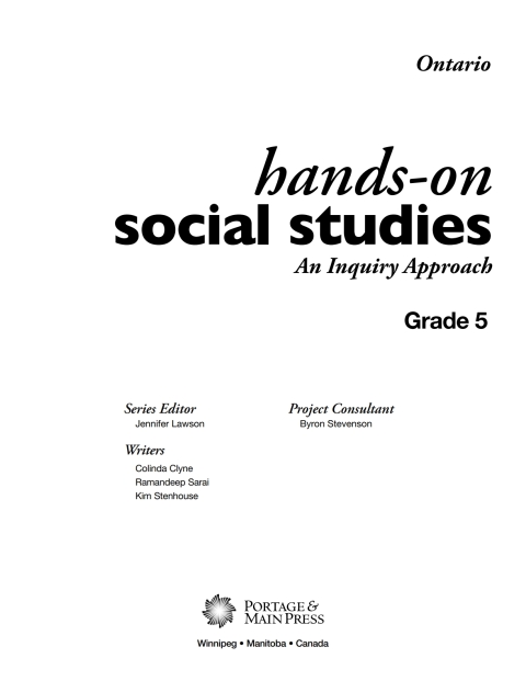 Cover image for book Hands-On Social Studies for Ontario, Grade 5