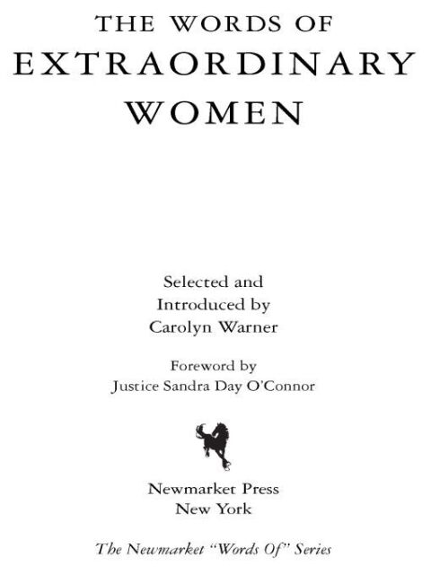 Cover image for book The Words of Extraordinary Women